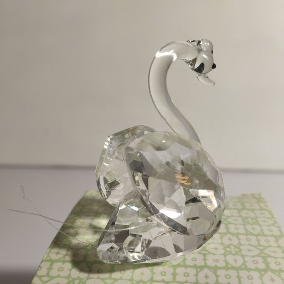 Cut Crystal Ornament Swan Timeless Treasures 27205AMC with Box - Picture 7 of 16